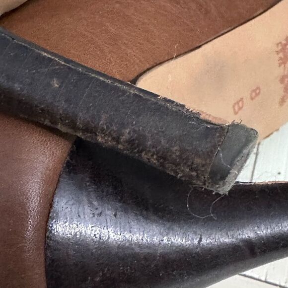 Coach Salene high heel ankle booties brown tan leather ginger 3.5 heel Size 8 - Picture 12 of 15